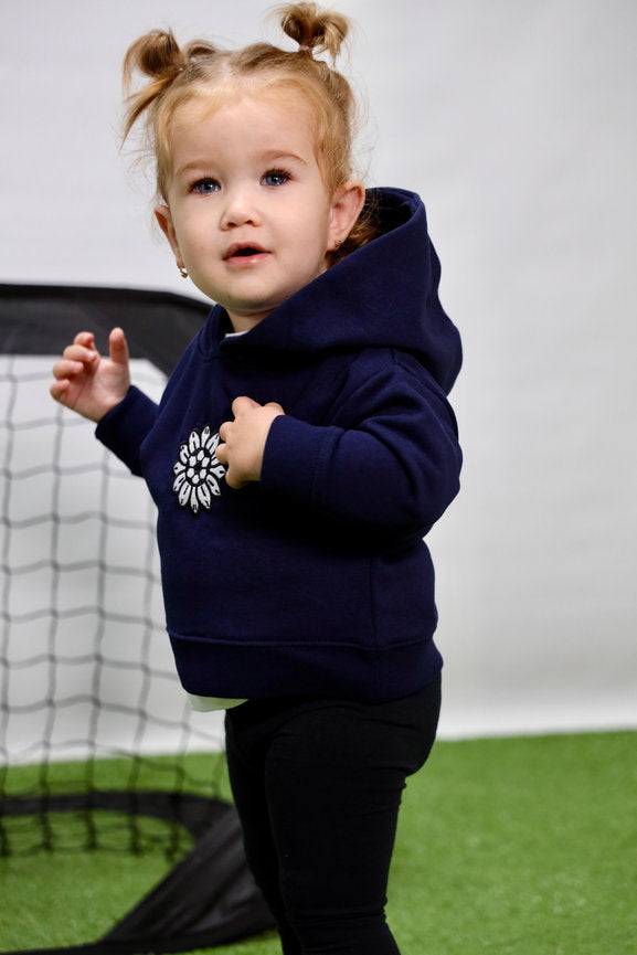 Cotone Felpa con cappuccio per bambini - Fiore (6M-36M)