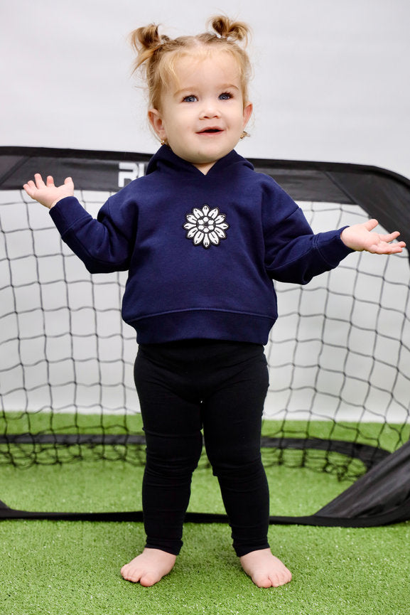 Cotone Felpa con cappuccio per bambini - Fiore (6M-36M)