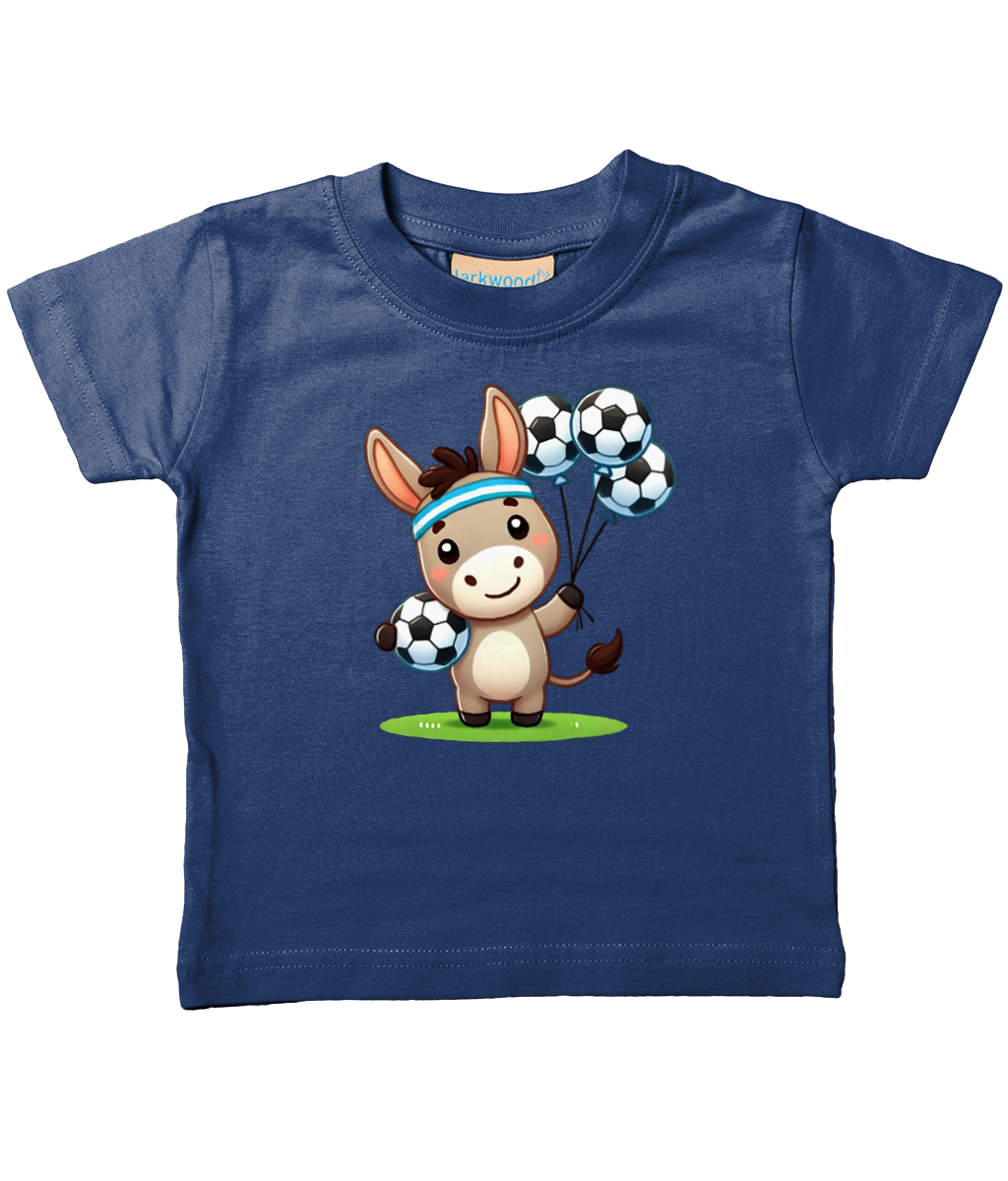 100% Cotton Baby T-Shirt - Asinello con palloncini (NB-6Y)