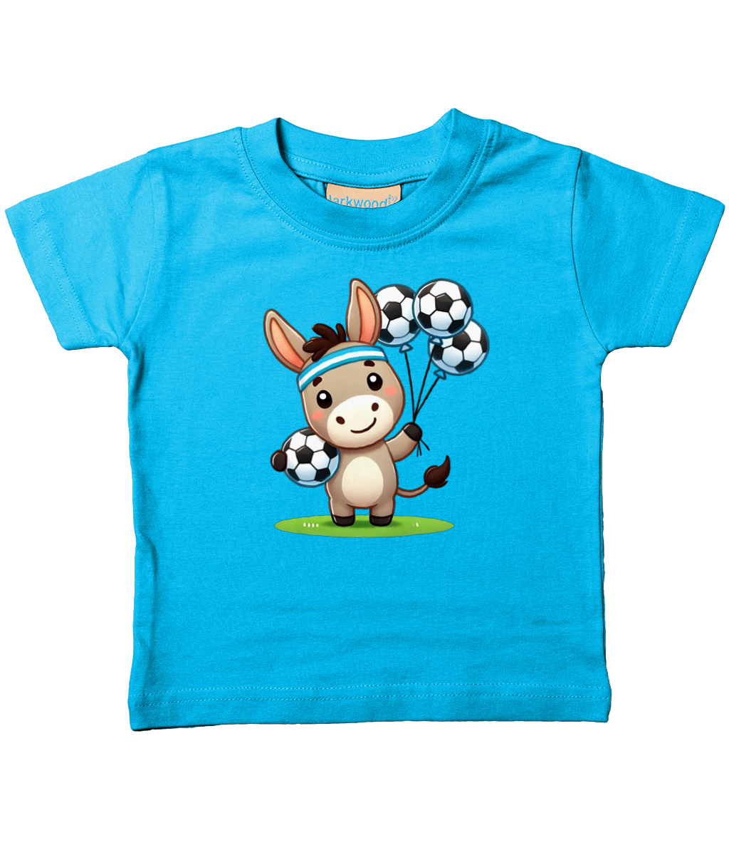 100% Cotton Baby T-Shirt - Asinello con palloncini (NB-6Y)
