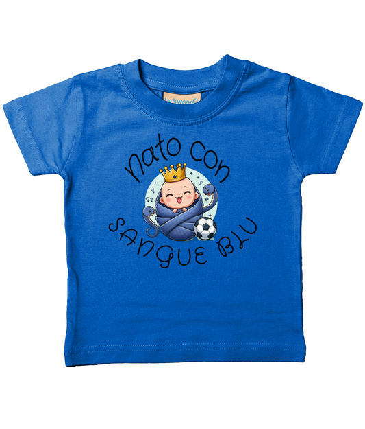 Baby T-Shirt - Nato con Sangue Blu - Piccolo Tifoso