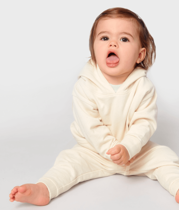 Cotone Felpa con cappuccio per bambini - Fiore (6M-36M)