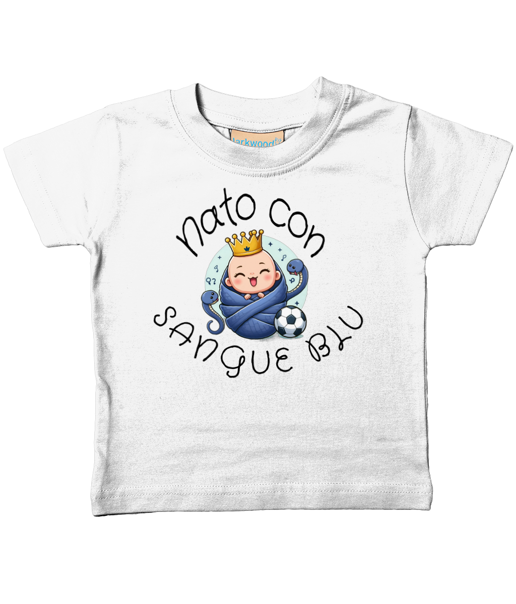 Baby T-Shirt - Nato con Sangue Blu - Piccolo Tifoso