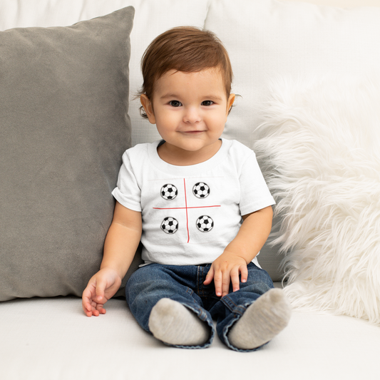 100% Cotton Baby T-Shirt - Quattro palline (NB-3Y)